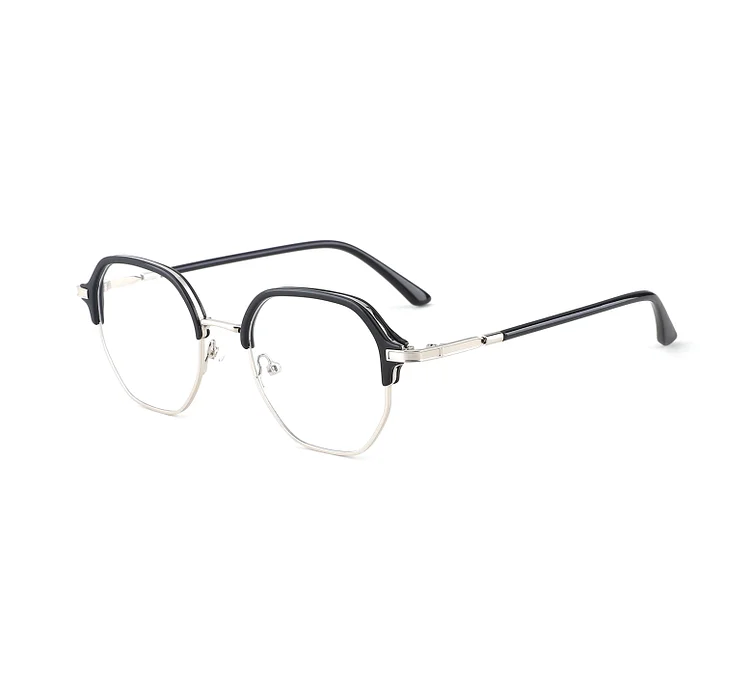 35047 Rectangle Acetate Transparent Glasses Light  Design Metal Glasses Frames Optical Glasses