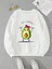 Women Fleece Cartoon Avocado Love 90s Trend Cute Clothing Fashion Pullovers Print Long Sleeve Clothes Female Graphic Sweatshirts