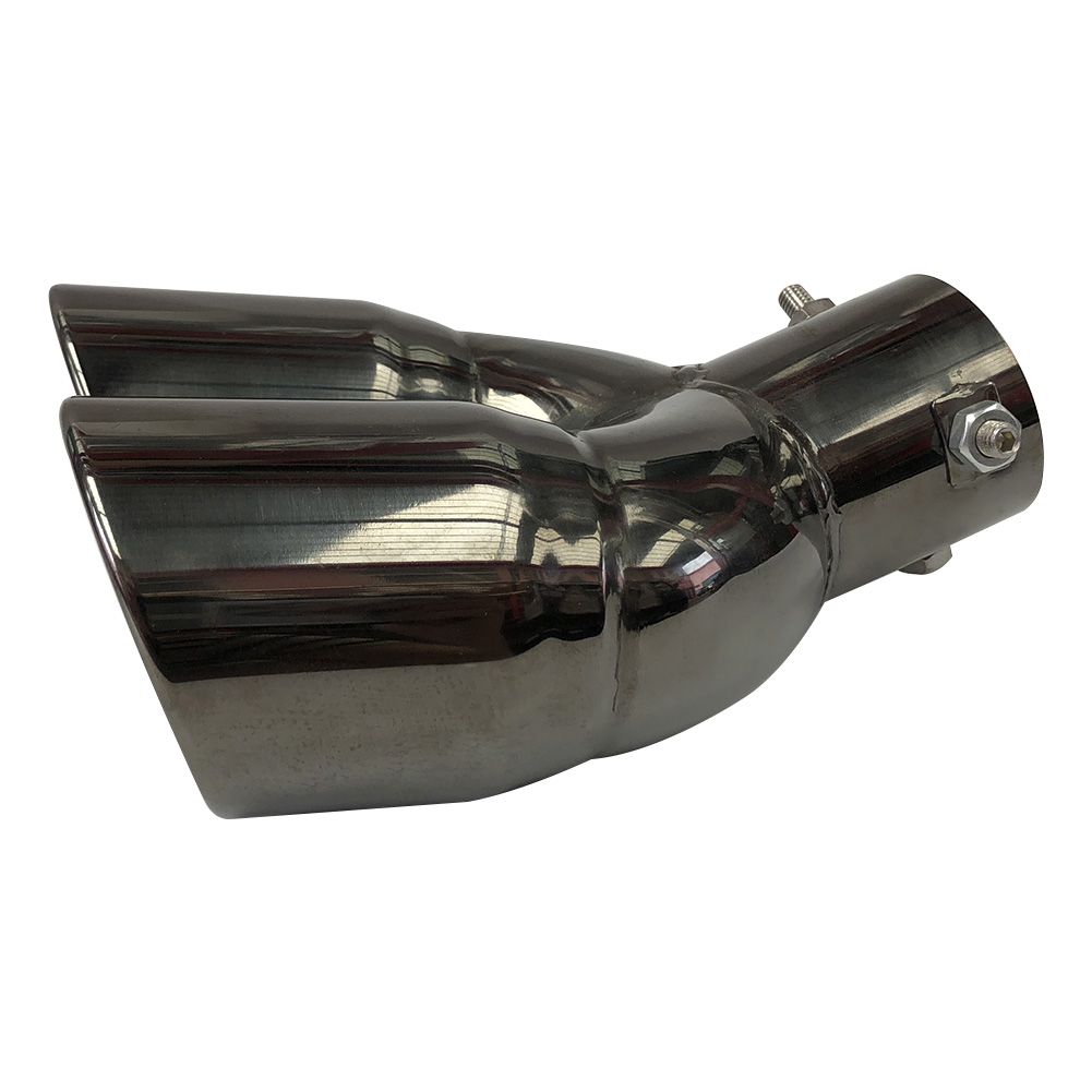 Bent Dual Exhaust Muffler Tip Bolt-on Rolled Edge Slant Cut Black Titanium, 76mm, 501 Original
Bent Dual Exhaust Muffler Tip Bolt-on Rolled Edge Slant Cut Black Titanium, 76mm, 501 Original