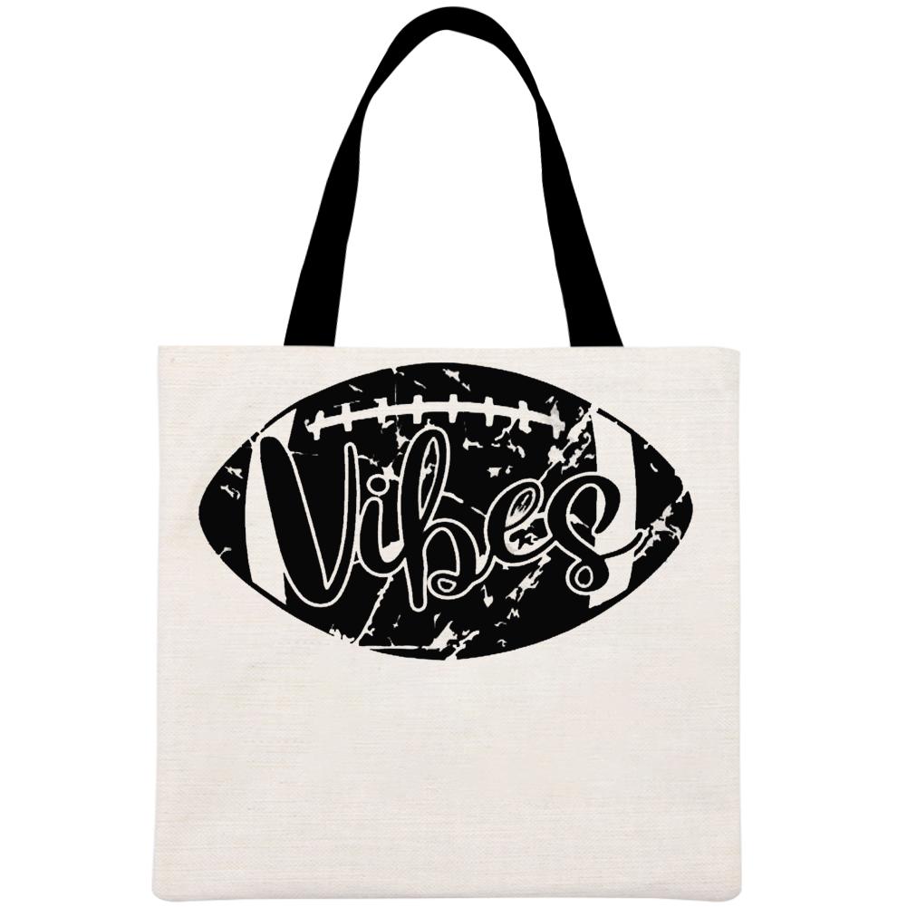 Football vibes Printed Linen Bag-Guru-buzz