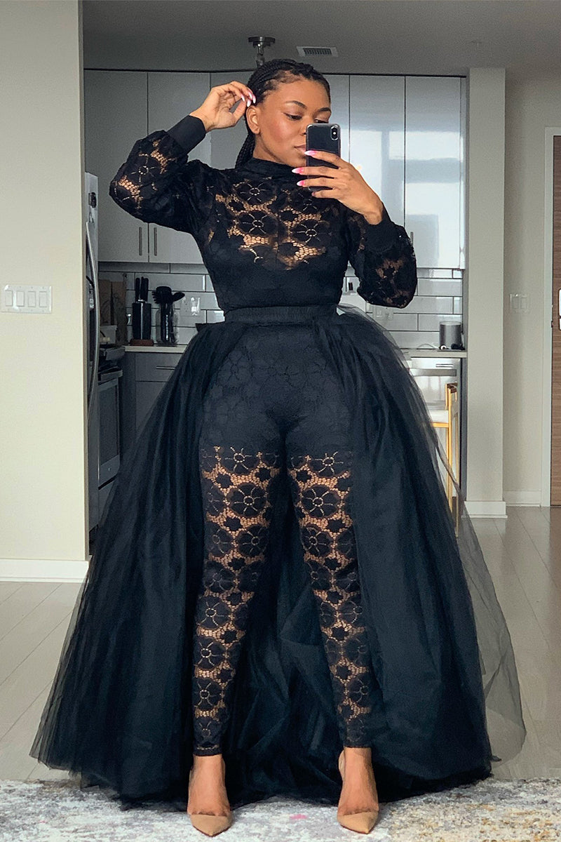 full length tulle dress