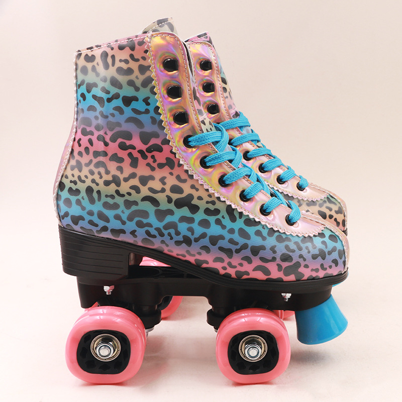 Leopard Print PVC Skates