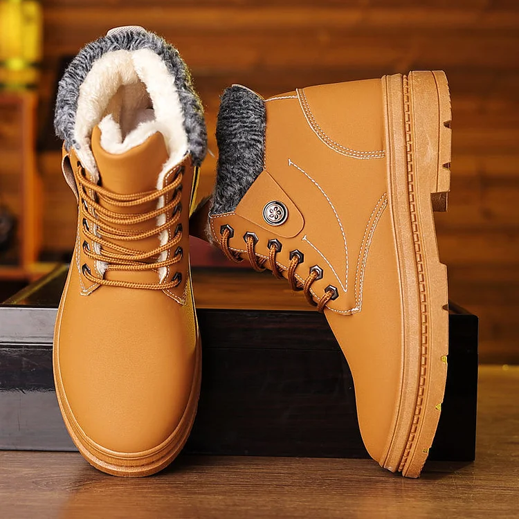 Dr. Martens Boots All-Matching Cotton Shoes plus Velvet Warm Shoes VangoghDress