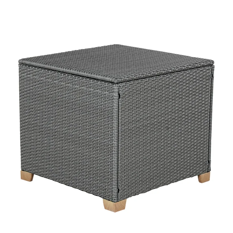 GRAND PATIO Wicker Side Table With Storage