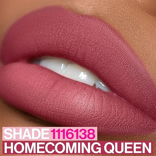 wet n wild Soft Blur Matte Lipstick, Velvety Semi-Sheer Buildable Color, Soft Matte Powdery Finish, Comfortable Wear, Vegan & Cruelty-Free - Homecoming Queen Homecoming Queen 1 Count (Pack of 1)