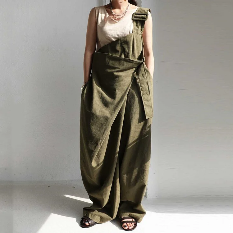 Personalized Single Strappy Wide Leg Jumpsuit