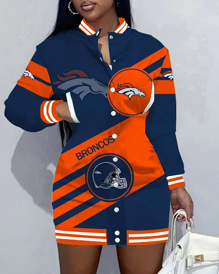 Denver Broncos
Limited Edition Button Down Long Sleeve Jacket Dress