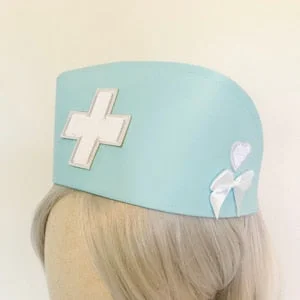 pornhint Pornhint Nurse Joy mint pastel Hat cute gothic nurse sexy medical hospital anime costume nurses cap cosplay lolita retro pinup fetish otaku headpiece