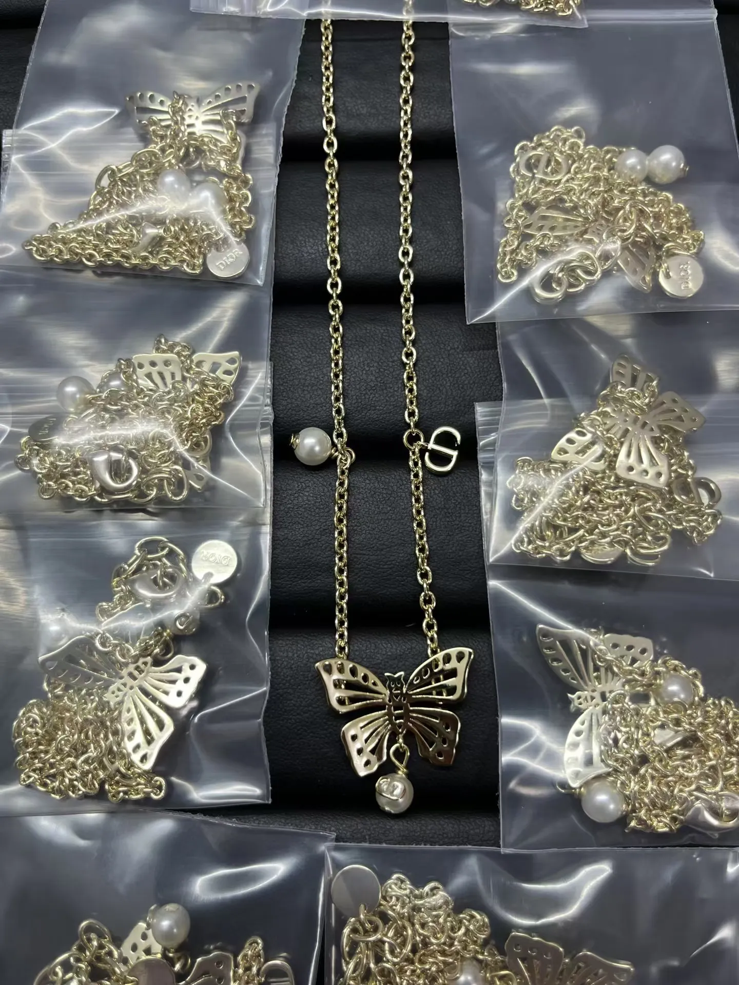 Dior Butterfly Pendant Necklace