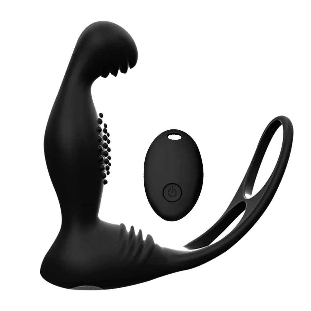 Wireless Remote Control G-spot Vibrator Prostate Massager - Rose Toy