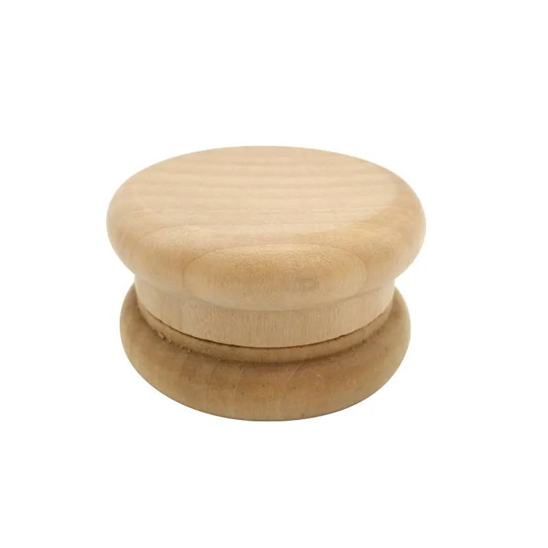 Wooden Tobacco Spice Herb Grinder, Round Metal Teeth Herbal Crusher Smoking Accessories