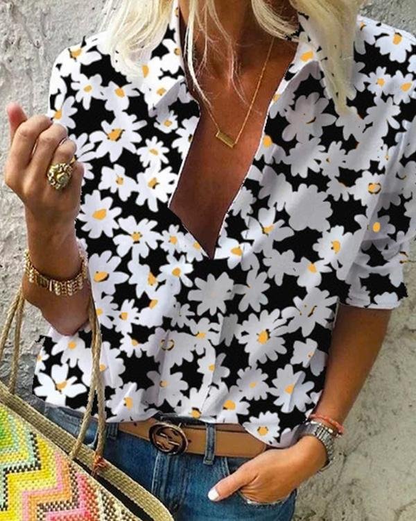 floral print floral shift boho shirts tops p94389
