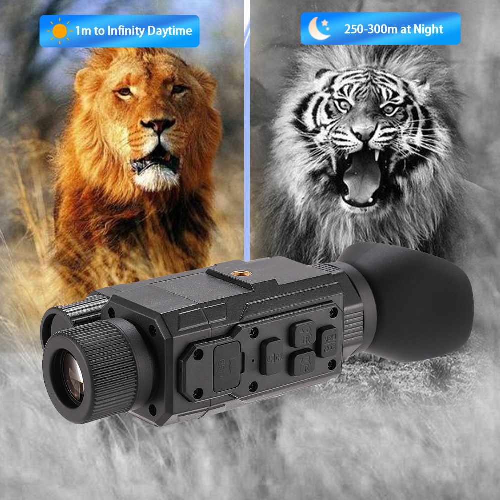 BekinTek Helmet Mounted Night Vision Monocular Head Mountable NVG Goggles Rechargeable Optics Telescope IR Full Dark Night View Camera 7x Infrared 8x Digital Zoom 1080 Video Record 8M Photo with 32G TF Card 4