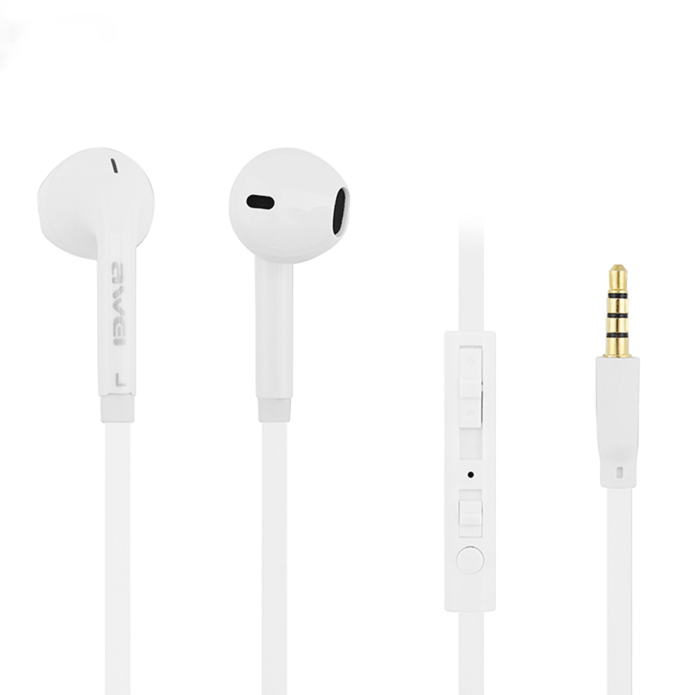 AWEI ES-15Hi Wired Earbuds 3.5mm Plug Flat Cable Headphones Stereo Headset, White, 501 Original
AWEI ES-15Hi Wired Earbuds 3.5mm Plug Flat Cable Headphones Stereo Headset, White, 501 Original