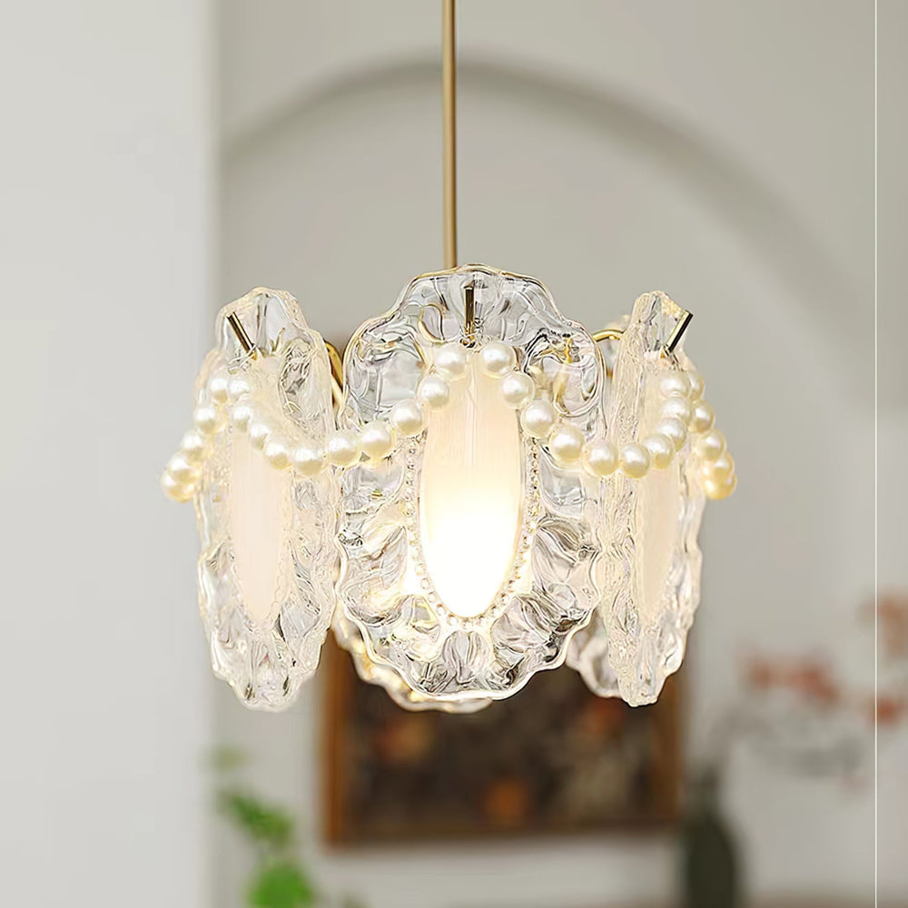 Luxurious Glass Pearl Pendant Light For Dining Room
