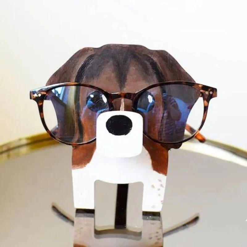 VigorDaily Handmade Glasses Stand Beagle