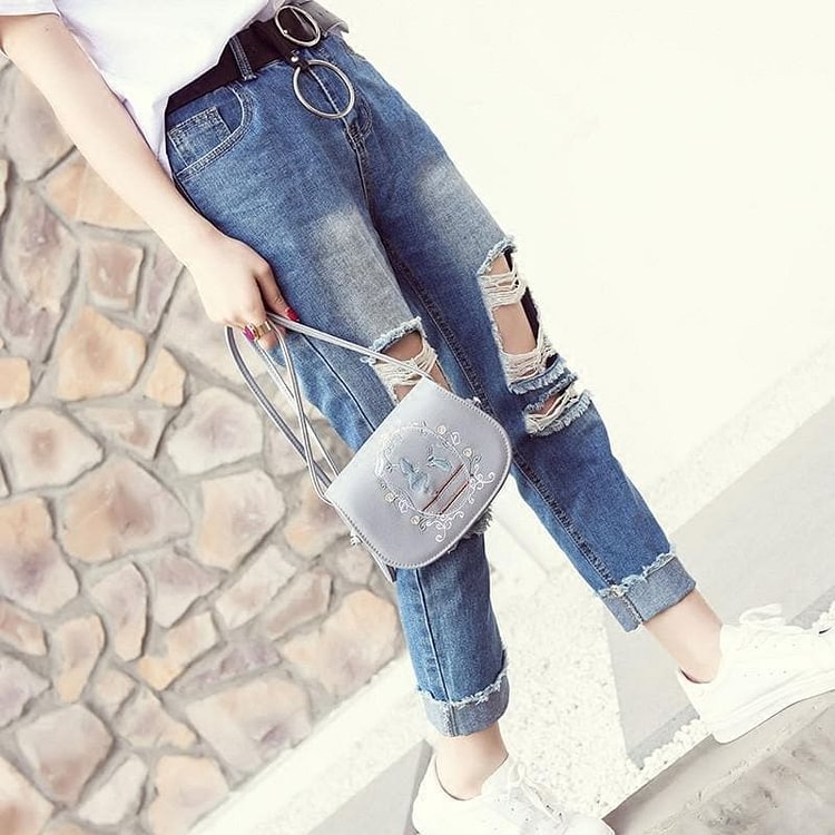 4 Colors Alice Embroidery Cross Body Purse SP179898