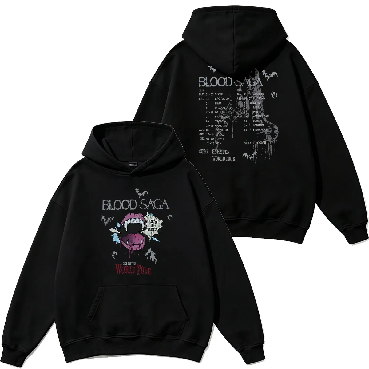 2026 ENHYPEN Blood Saga World Tour Inspired Hoodie