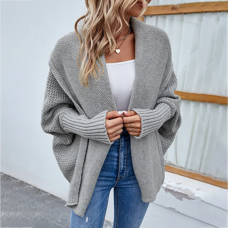 Batwing Sleeve Sweater Winter Coat VangoghDress