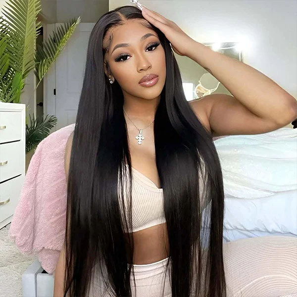 4x4 Lace Closure Wig HD Lace Wigs Straight Transparent Lace Wigs For Women