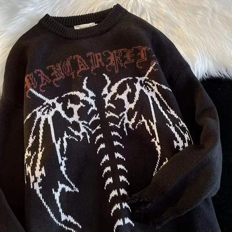 New Hip Hop Streetwear Knitted Sweater