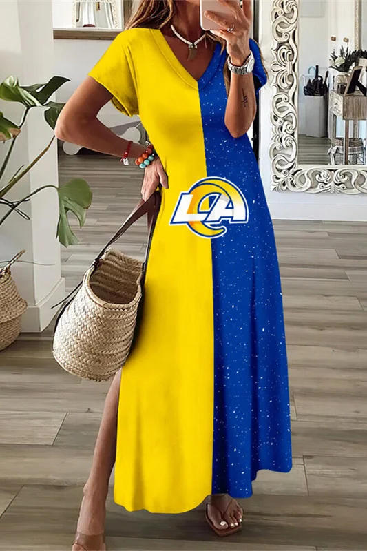 Los Angeles Rams
V-Neck Sexy Side Slit Long Dress