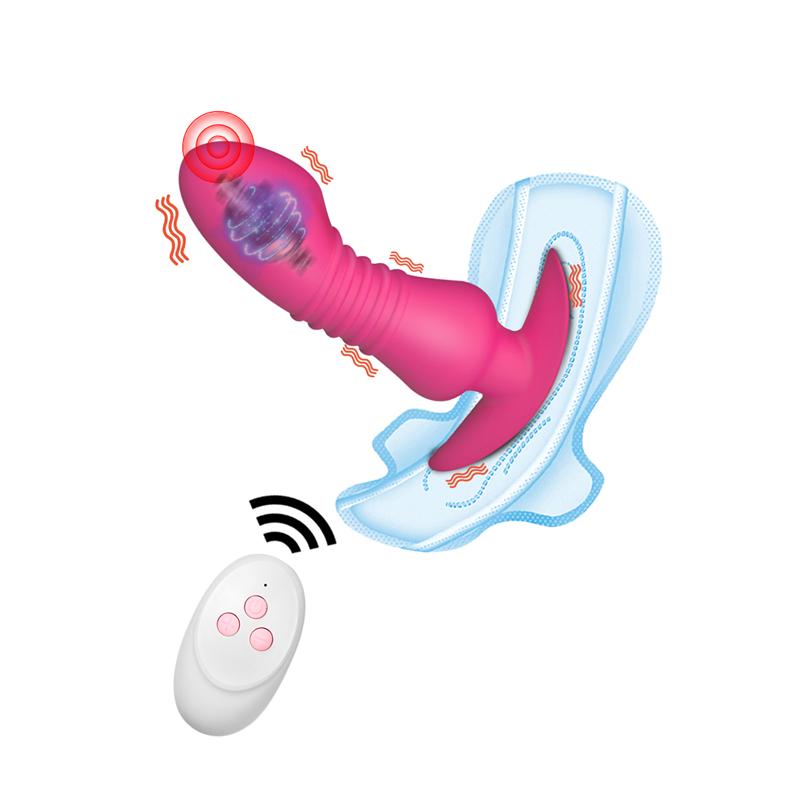 Panties Vibrators G Spot Clit Stimulator Anal Dildo Vibrator With Remote Control - Rose Toy