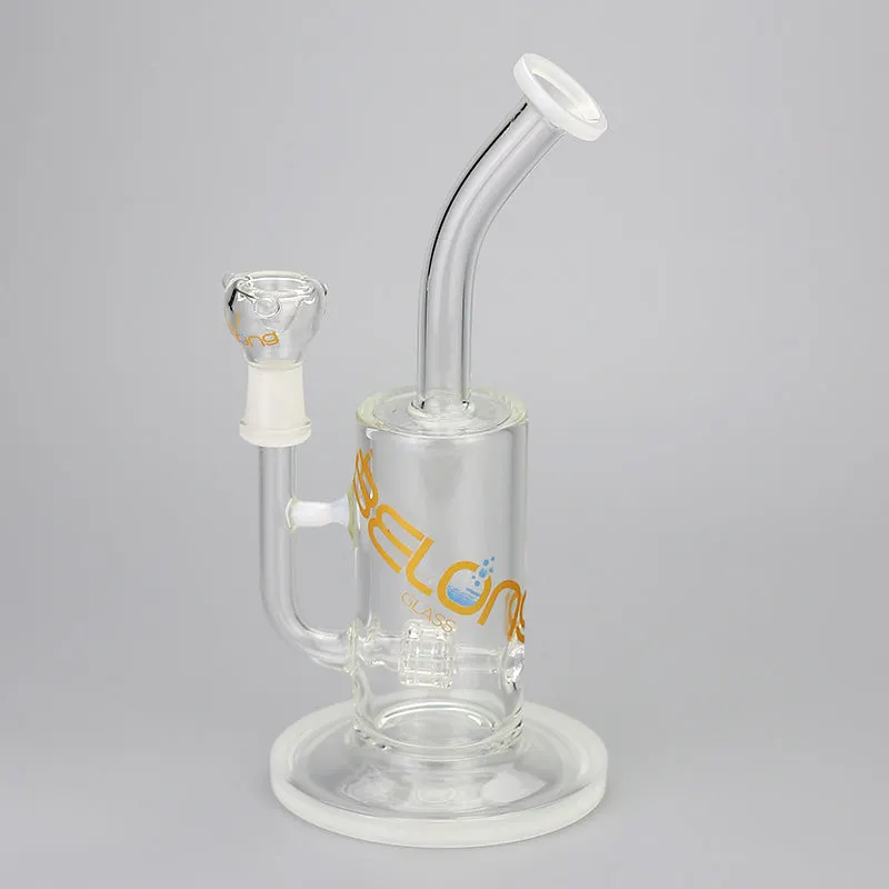 9″ Bent Neck Bong Heady Dabber Dubbler Dab Rig Water Pipe Oil Rigs Bongs With Bowl
