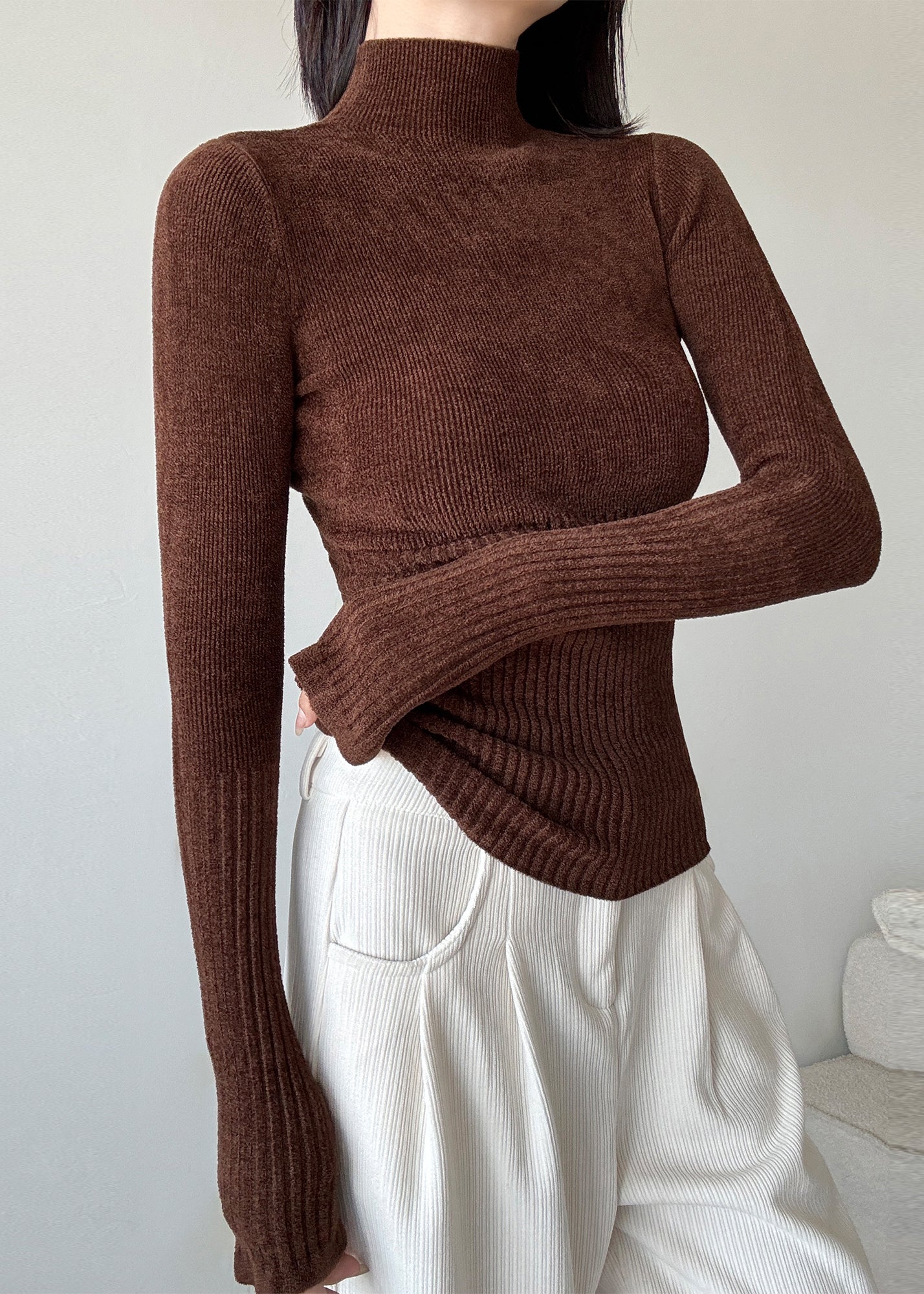 Slim fit short sleeved knitted sweater main image 0