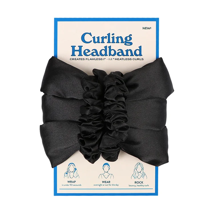 Sports style heatless curling iron pearl cotton sleep curling iron big wave headband female socialshop