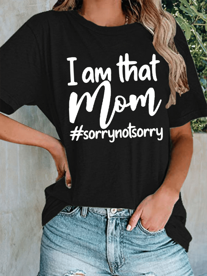 Women's I'am That Mom Print T-Shirt socialshop