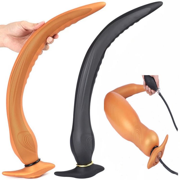 pornhint Pornhint Long Huge Dildo Vagina/Anal Stuffed Butt Plug Multifunction Inflatable Dildos Toy