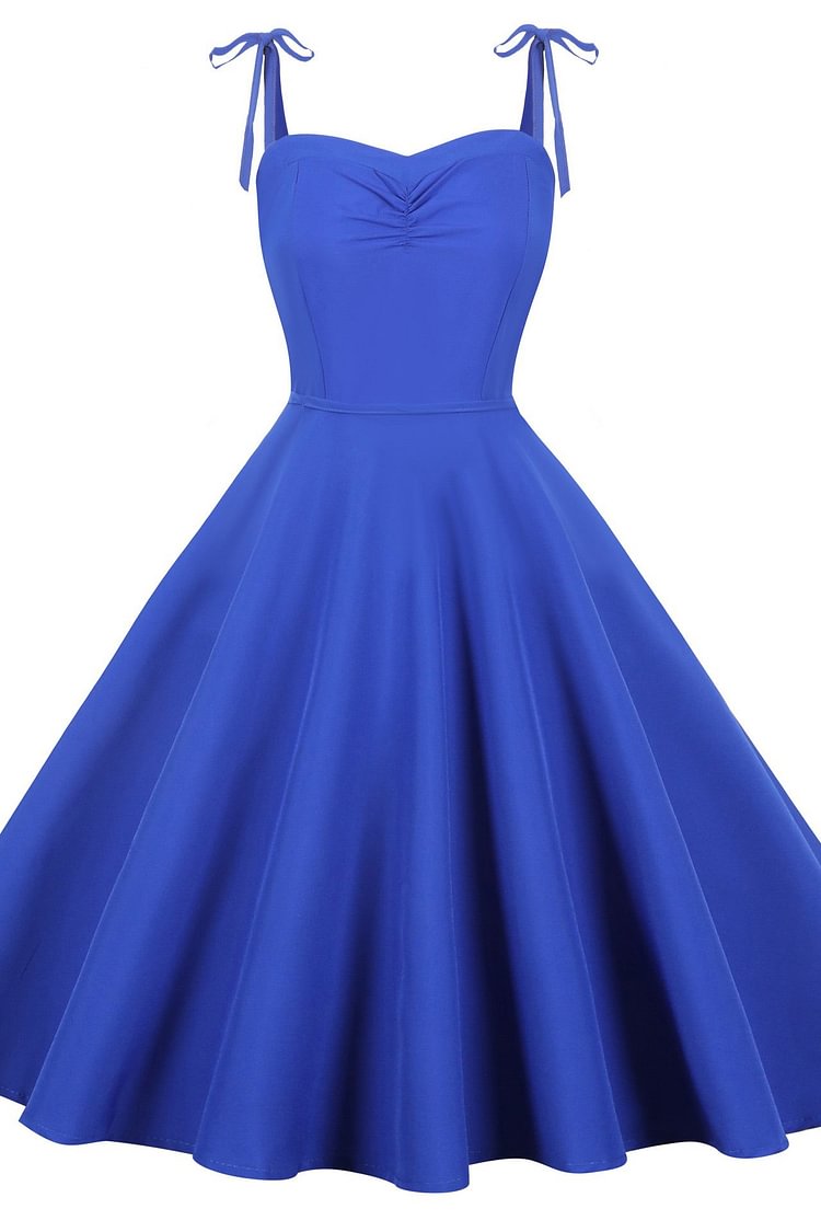 Royal Blue A-Line Sleeveless Cocktail Party Dress - BlackFridayBuys