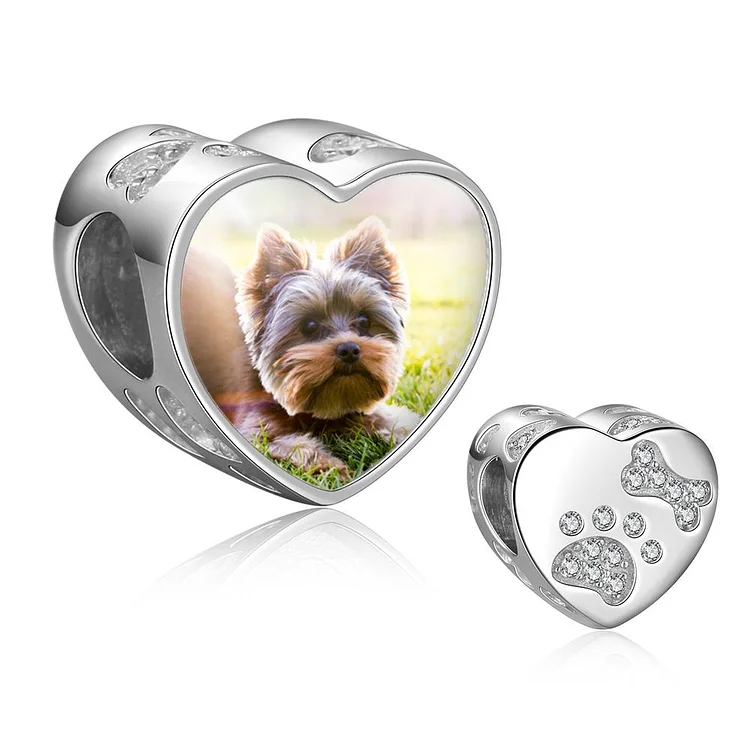 Heart Photo Charms Sterling Silver