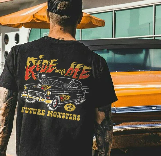 Ride with Me Future Monsters T-shirt - Devcarry