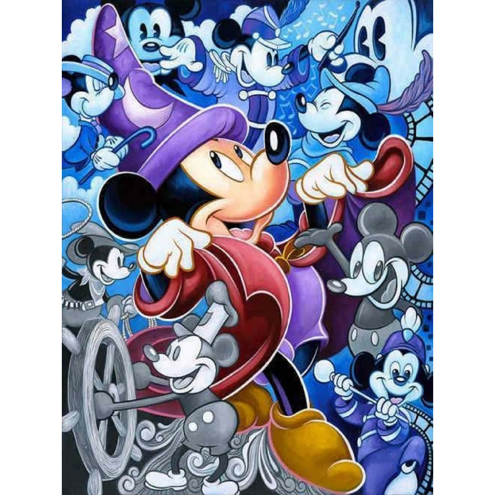 Glass Painting Mickey Mouse 30*40cm(canvas) full round drill diamond  painting