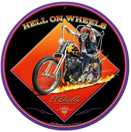 Motorcycle- Round Shape Tin Signs/Wooden Signs - 30*30CM