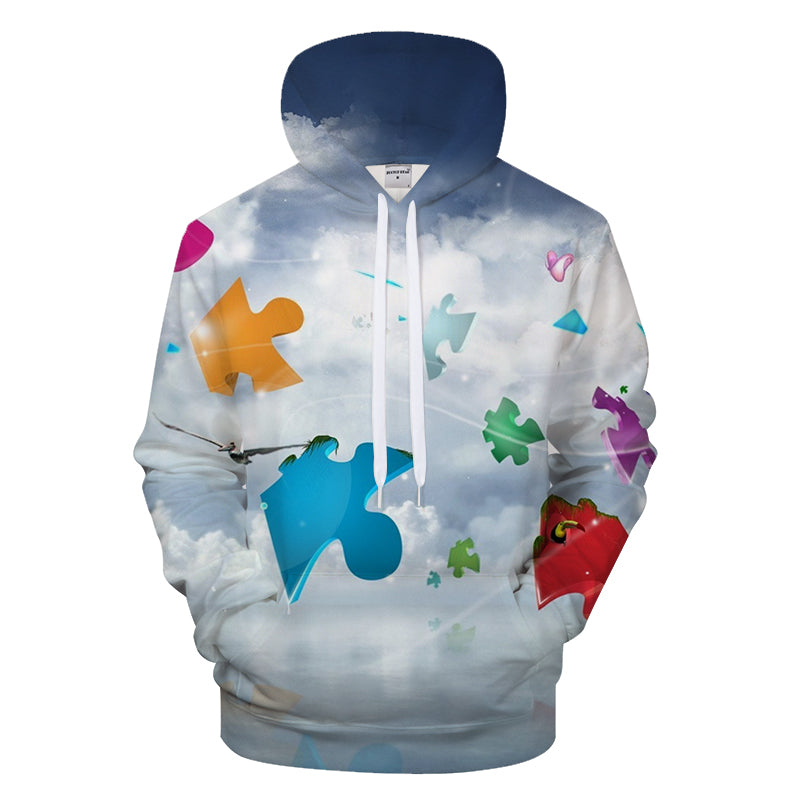 Autism Sky 3D - Sweatshirt, Hoodie, Pullover - Support Autism Awareness 3hoodie