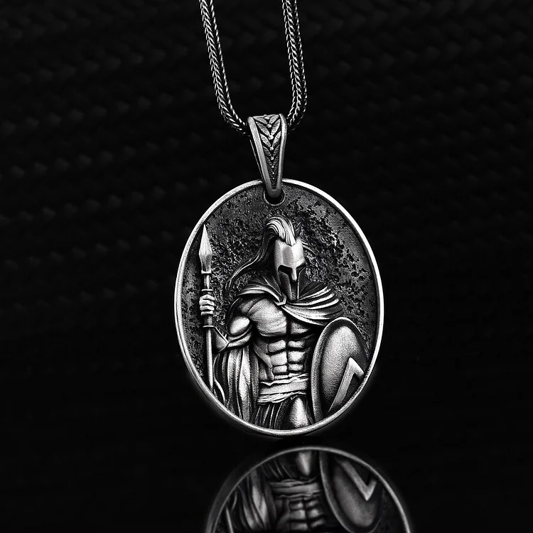 Spartan Indomitable Warrior Metal Necklace