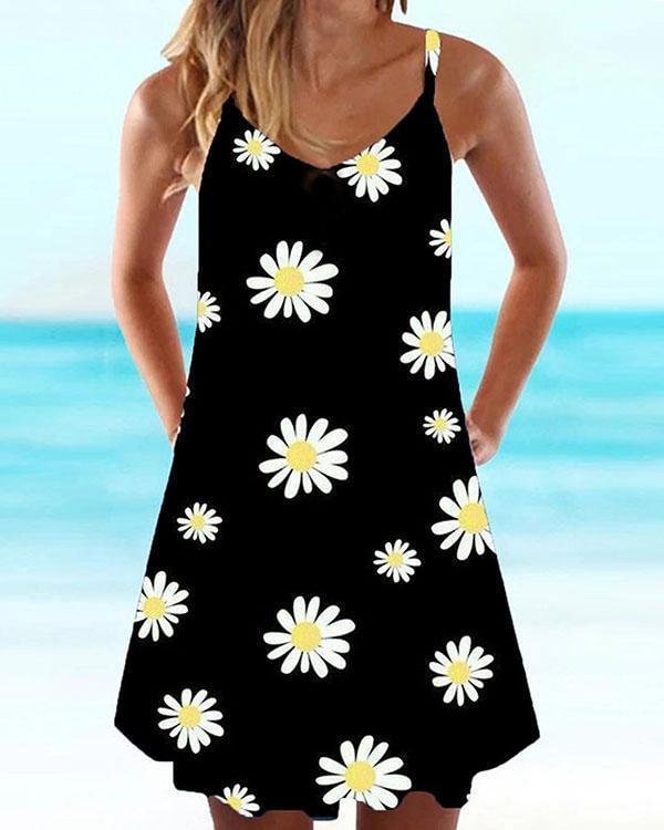 Women Floral Beach Mini Dress