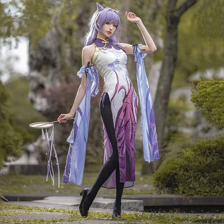 Keqing from Cheongsam Cosplay Costume CC0227
