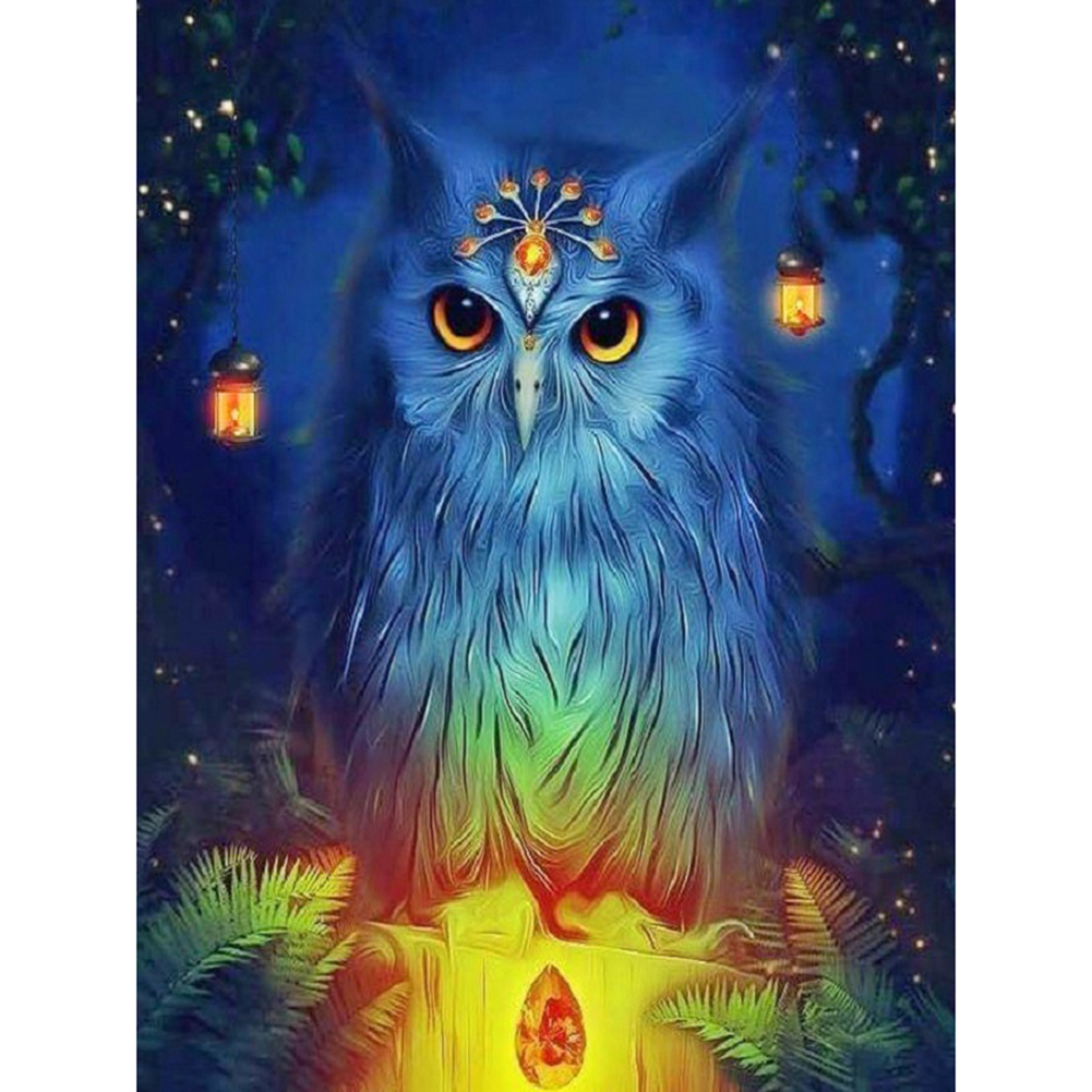 Fantasy Blue Owl - Diamond Paintings 