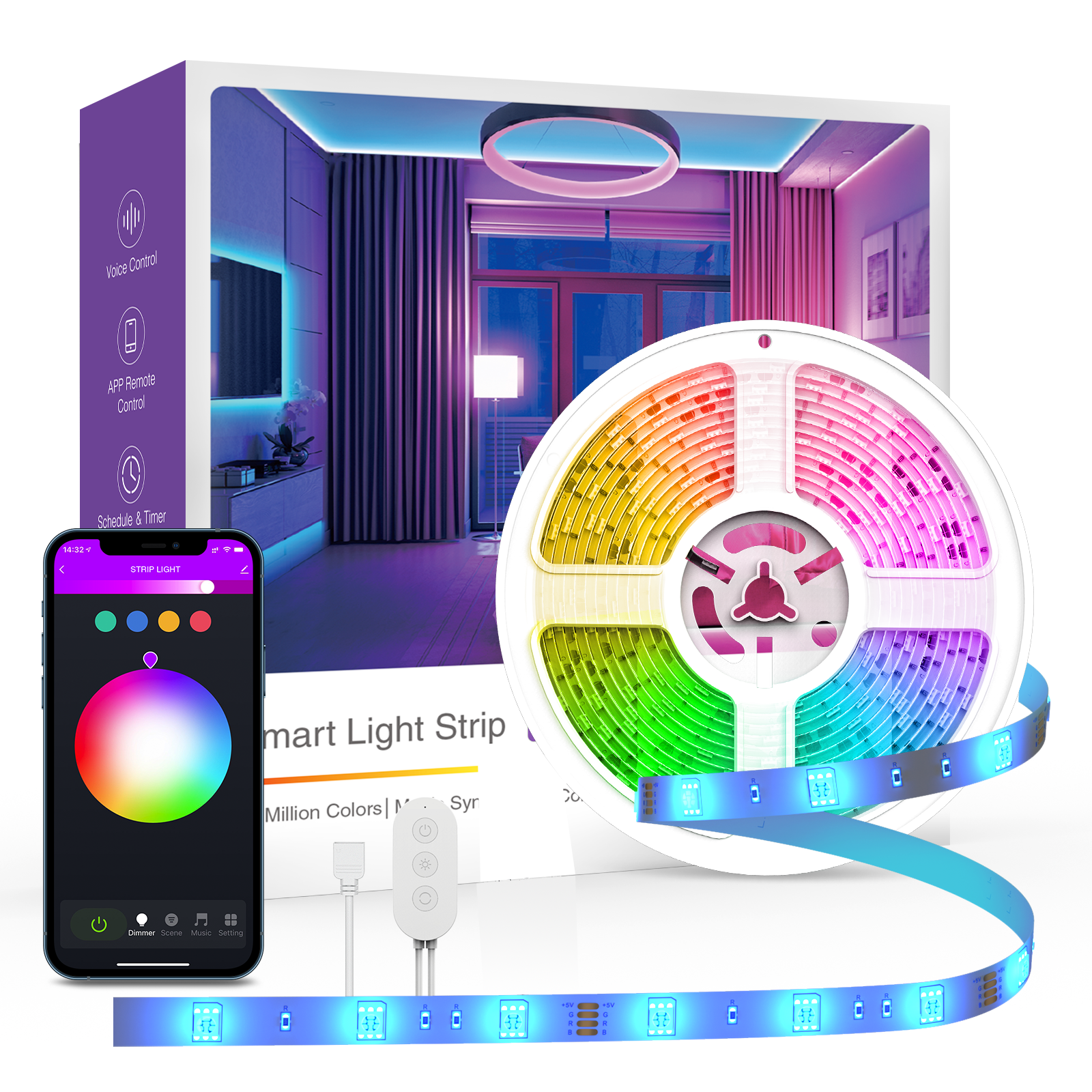 Gosund Smart TV LED Backlight 16.4ft SL2