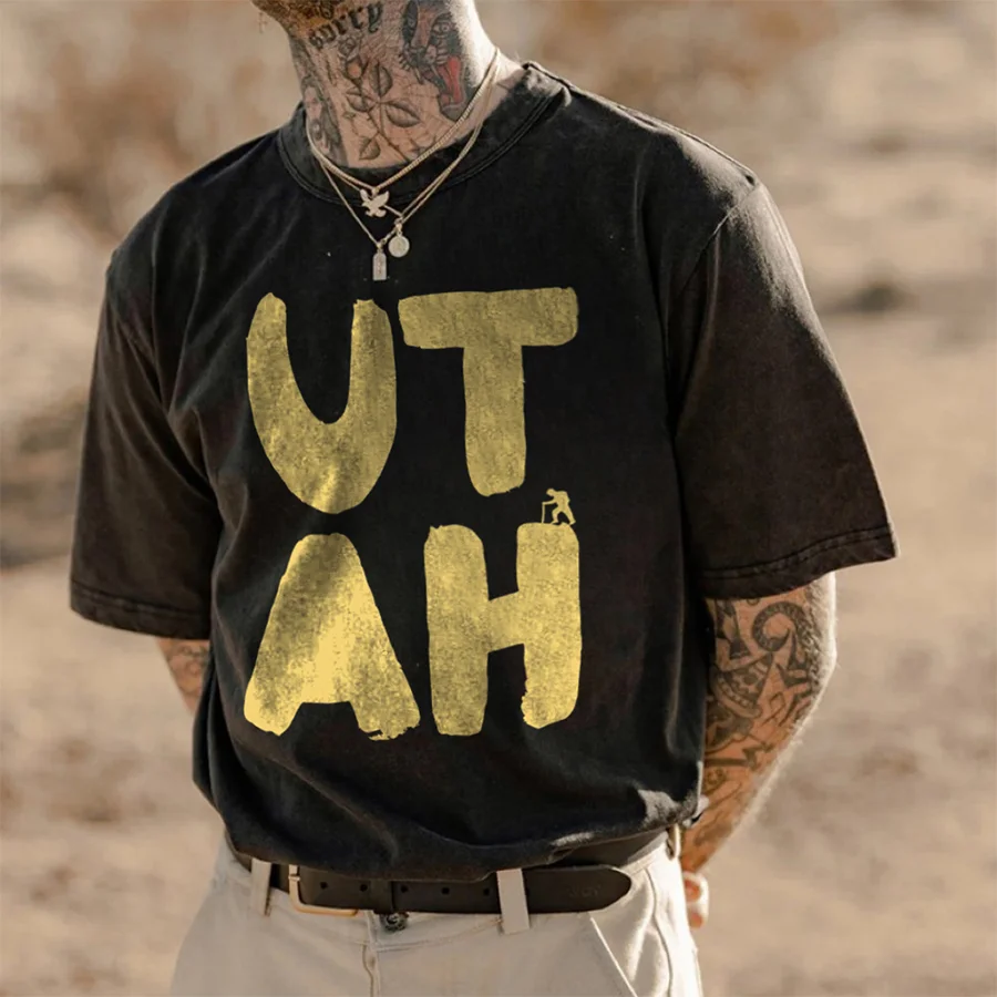 UTAH Printed Men's T-shirt - Devcarry