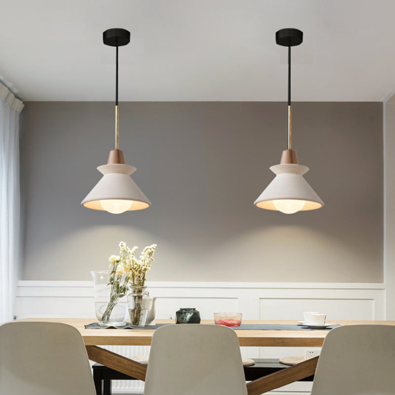Nordic Simple Cement Single Head Pendant Lights