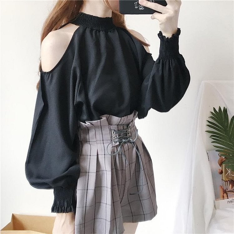 Sweet Falbala Off Shoulder Shirt/Shorts SP13995