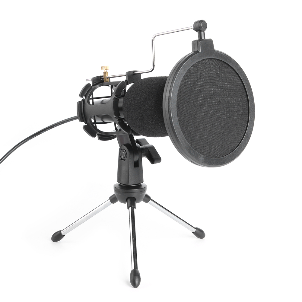 3.5mm Condenser Microphone Set with Pop Filter Desktop Tripod Shock Mount, 501 Original
3.5mm Condenser Microphone Set with Pop Filter Desktop Tripod Shock Mount, 501 Original