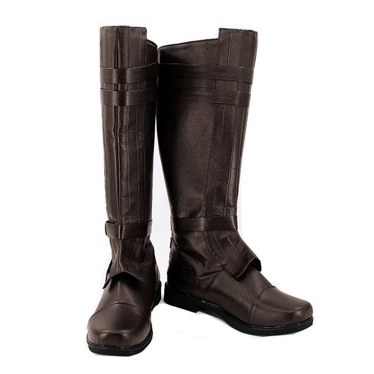 Movie Anakin Skywalker Brown Boots Cosplay Shoes Halloween Props