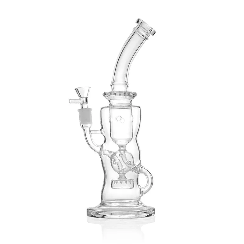 12" Recycler Fab Eggs With Double Stereo Percs Glass Hookahs