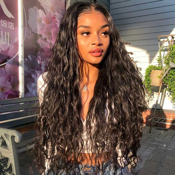 Wignee Long Black Natural Wave 13x2 Lace Front Human Virgin Hair Wigs Wignee hair